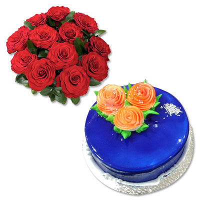 "Peacock Feather Design Cake - 6kgs (4 step) - Click here to View more details about this Product
